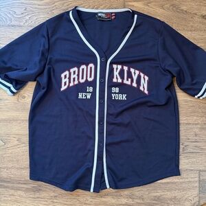 Retro Fox New York Brooklyn College League Jersey Baseball XL NWOT
